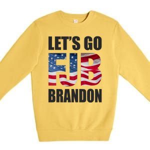 Let's Go Brandon FJB Flag Image Kitchenware Premium Crewneck Sweatshirt