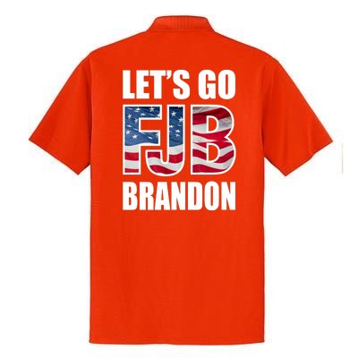 Let's Go Brandon FJB Flag Image Kitchenware Dry Zone Grid Polo