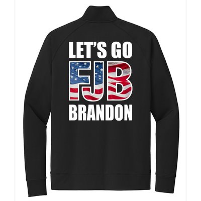 Let's Go Brandon FJB Flag Image Kitchenware Stretch Full-Zip Cadet Jacket