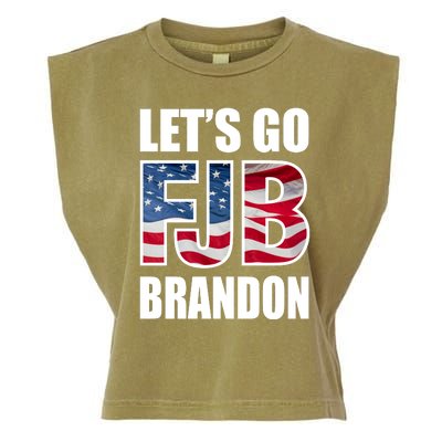 Let's Go Brandon FJB Flag Image Kitchenware Garment-Dyed Women's Muscle Tee