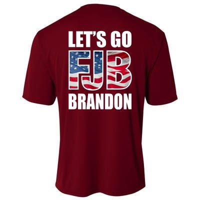 Let's Go Brandon FJB Flag Image Kitchenware Cooling Performance Crew T-Shirt