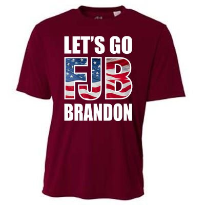 Let's Go Brandon FJB Flag Image Kitchenware Cooling Performance Crew T-Shirt