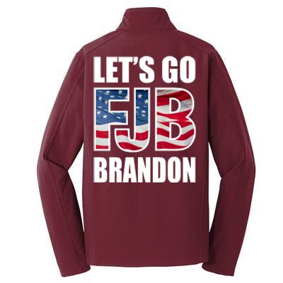 Let's Go Brandon FJB Flag Image Kitchenware Core Soft Shell Jacket