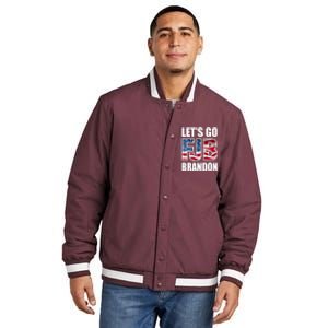 Let's Go Brandon FJB Flag Image Kitchenware Insulated Varsity Jacket