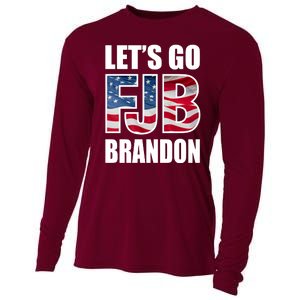 Let's Go Brandon FJB Flag Image Kitchenware Cooling Performance Long Sleeve Crew