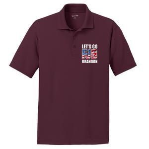 Let's Go Brandon FJB Flag Image Kitchenware PosiCharge RacerMesh Polo