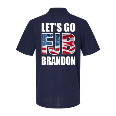 Let's Go Brandon FJB Flag Image Kitchenware Softstyle Adult Sport Polo