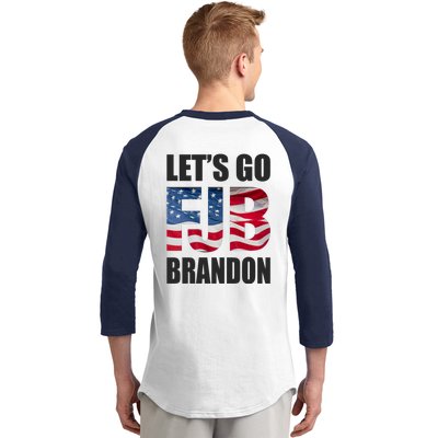 Let's Go Brandon FJB Flag Image Kitchenware Baseball Sleeve Shirt