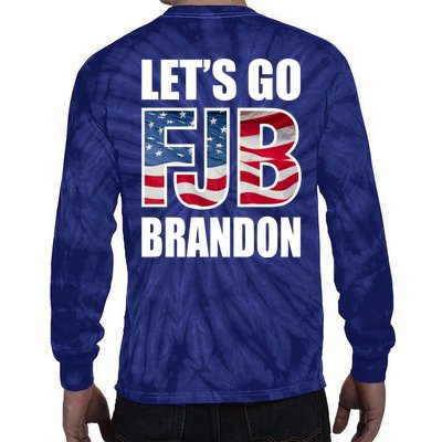 Let's Go Brandon FJB Flag Image Kitchenware Tie-Dye Long Sleeve Shirt