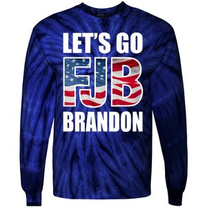 Let's Go Brandon FJB Flag Image Kitchenware Tie-Dye Long Sleeve Shirt