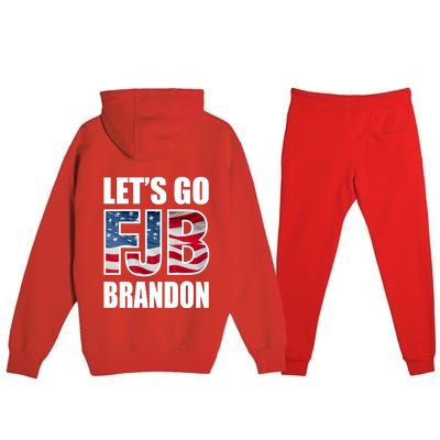 Let's Go Brandon FJB Flag Image Kitchenware Premium Hooded Sweatsuit Set