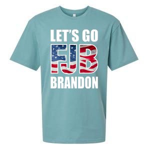 Let's Go Brandon FJB Flag Image Kitchenware Sueded Cloud Jersey T-Shirt