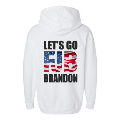 Let's Go Brandon FJB Flag Image Kitchenware Garment-Dyed Fleece Hoodie