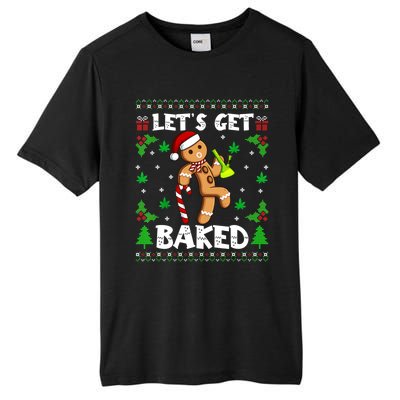 LetS Get Baked Gingerbread Weed Funny Christmas Cookie Gift Tall Fusion ChromaSoft Performance T-Shirt