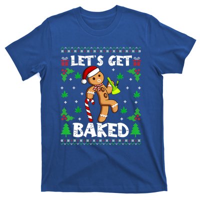 LetS Get Baked Gingerbread Weed Funny Christmas Cookie Gift T-Shirt