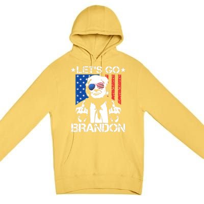 LetS Go Brandon Pro Trump 2024 Flag Anti Joe Biden Gift Premium Pullover Hoodie