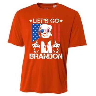 LetS Go Brandon Pro Trump 2024 Flag Anti Joe Biden Gift Cooling Performance Crew T-Shirt