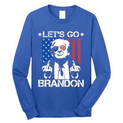 LetS Go Brandon Pro Trump 2024 Flag Anti Joe Biden Gift Long Sleeve Shirt