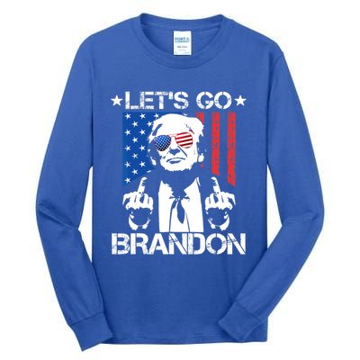 LetS Go Brandon Pro Trump 2024 Flag Anti Joe Biden Gift Tall Long Sleeve T-Shirt