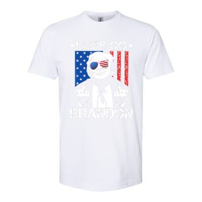 LetS Go Brandon Pro Trump 2024 Flag Anti Joe Biden Gift Softstyle CVC T-Shirt