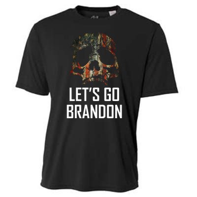 Let's Go Brandon American Grunge Skull Cooling Performance Crew T-Shirt