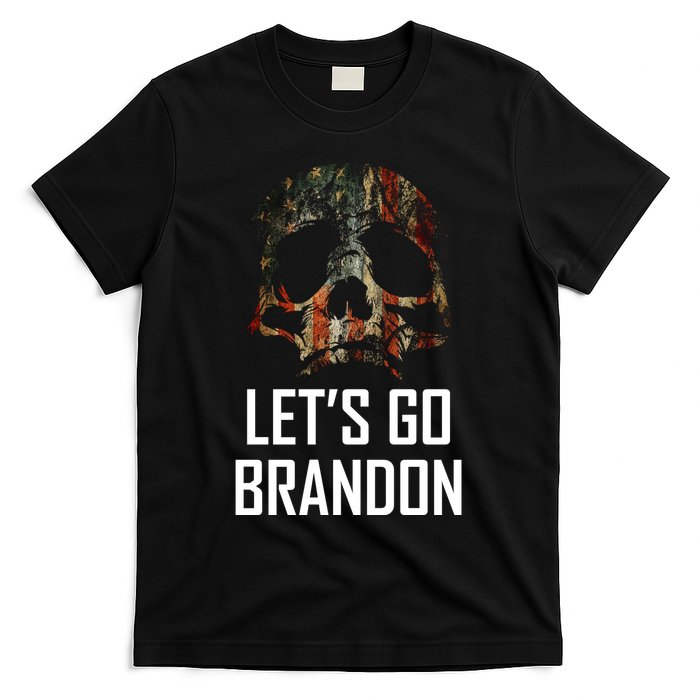 Let's Go Brandon American Grunge Skull T-Shirt
