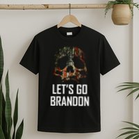 Let's Go Brandon American Grunge Skull T-Shirt