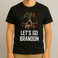 Let's Go Brandon American Grunge Skull T-Shirt