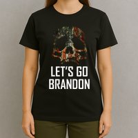 Let's Go Brandon American Grunge Skull T-Shirt