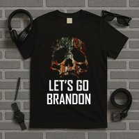 Let's Go Brandon American Grunge Skull T-Shirt
