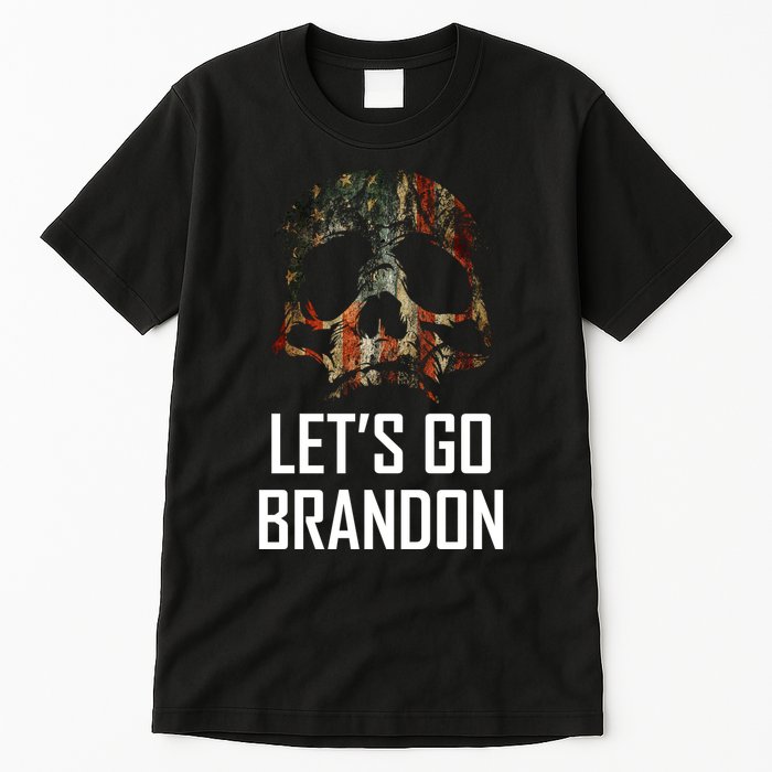 Let's Go Brandon American Grunge Skull Tall T-Shirt