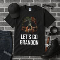 Let's Go Brandon American Grunge Skull Tall T-Shirt