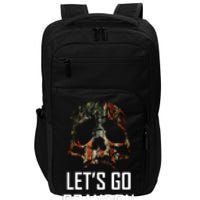 Let's Go Brandon American Grunge Skull Impact Tech Backpack