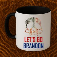 Let's Go Brandon American Grunge Skull Mug