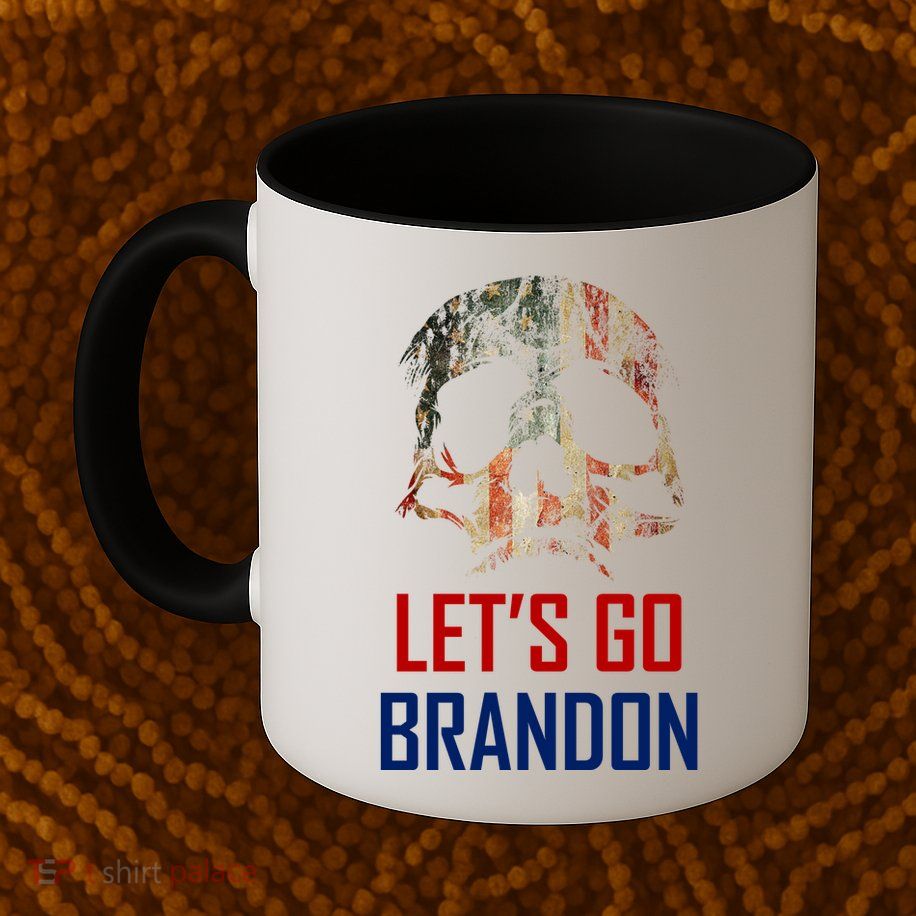 Let's Go Brandon American Grunge Skull Mug