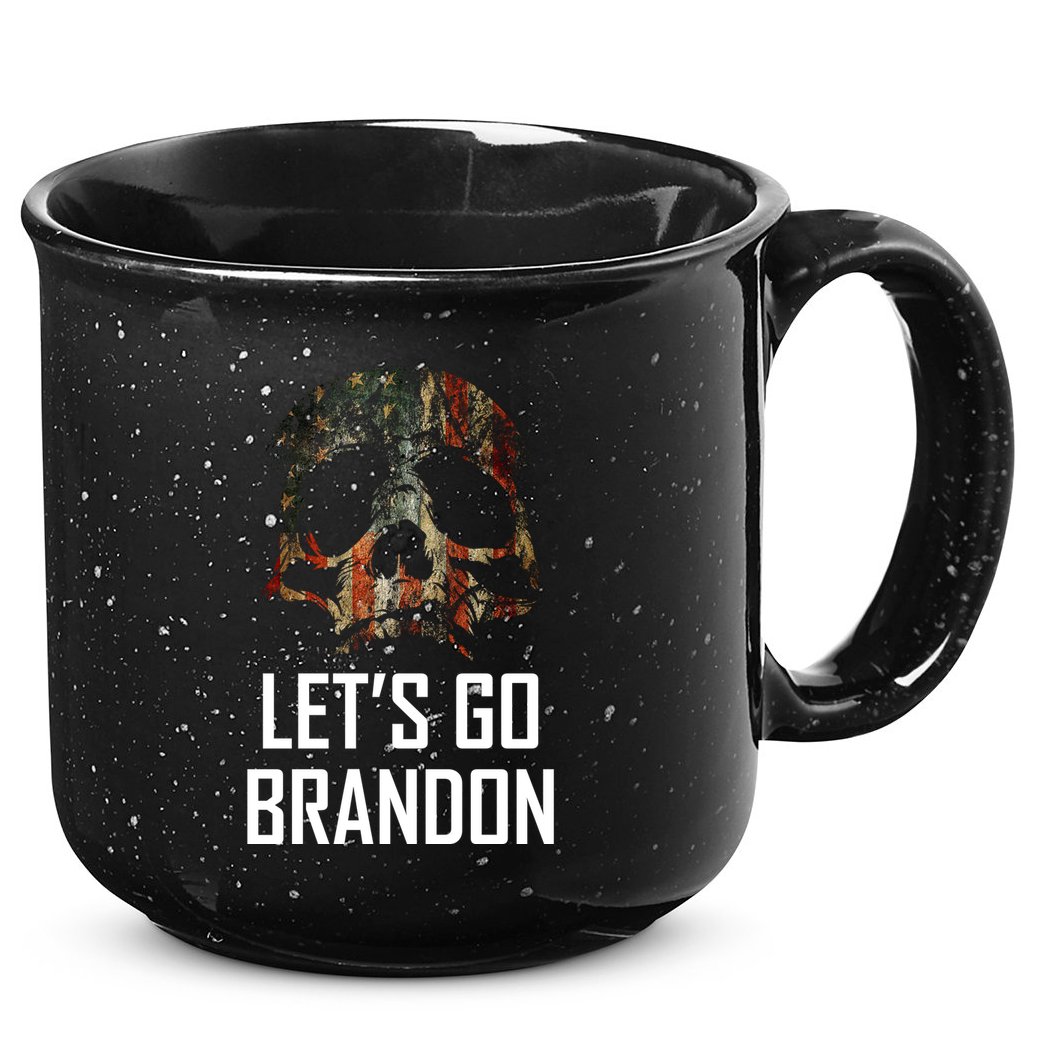 Let's Go Brandon American Grunge Skull 15oz Campfire Ceramic Mug