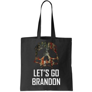 Let's Go Brandon American Grunge Skull Tote Bag