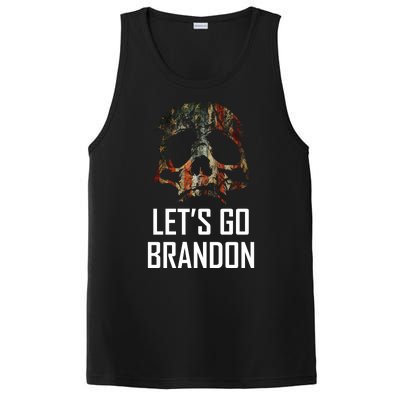 Let's Go Brandon American Grunge Skull PosiCharge Competitor Tank