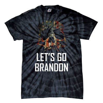 Let's Go Brandon American Grunge Skull Tie-Dye T-Shirt