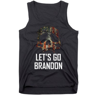 Let's Go Brandon American Grunge Skull Tank Top