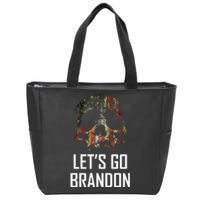 Let's Go Brandon American Grunge Skull Zip Tote Bag