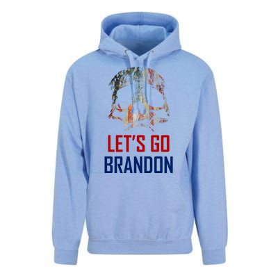 Let's Go Brandon American Grunge Skull Unisex Surf Hoodie