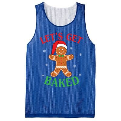 Let's Get Baked Gingerbread Christmas Cookie Baking Team Cool Gift Mesh Reversible Basketball Jersey Tank