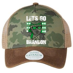 Lets Go Brandon St Patrick's Day Trump Beer America Flag Legacy Tie Dye Trucker Hat