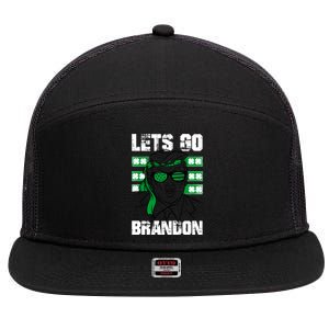 Lets Go Brandon St Patrick's Day Trump Beer America Flag 7 Panel Mesh Trucker Snapback Hat