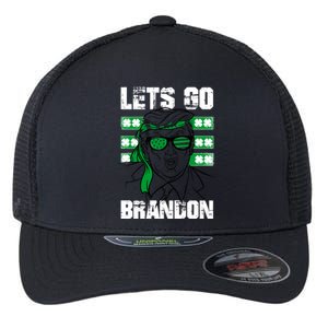 Lets Go Brandon St Patrick's Day Trump Beer America Flag Flexfit Unipanel Trucker Cap