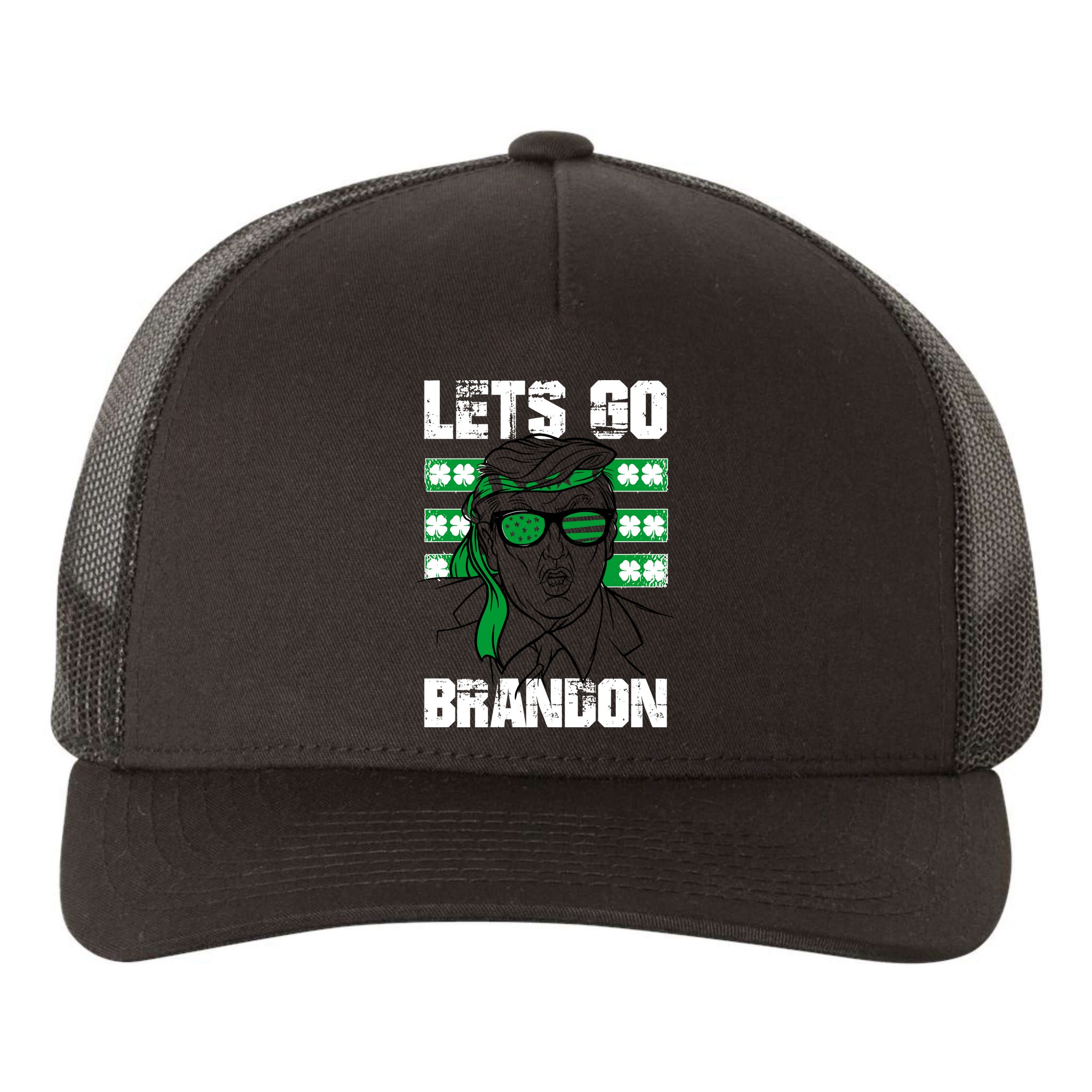 Lets Go Brandon St Patrick's Day Trump Beer America Flag Yupoong Adult 5-Panel Trucker Hat
