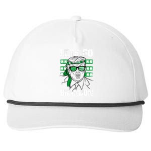 Lets Go Brandon St Patrick's Day Trump Beer America Flag Snapback Five-Panel Rope Hat