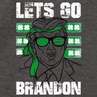 Lets Go Brandon St Patrick's Day Trump Beer America Flag Vector Backpack