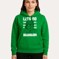 Lets Go Brandon St Patrick's Day Trump Beer America Flag Hoodie
